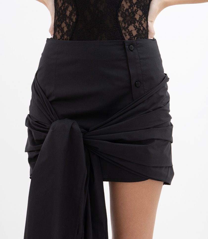 DRAPED MINI SKIRT