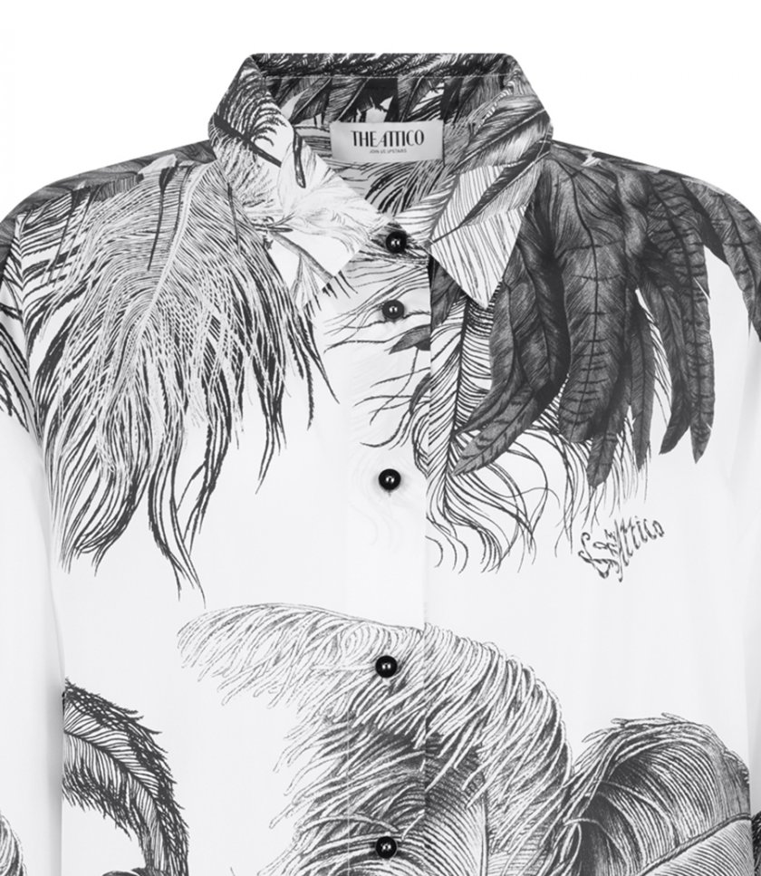 TWILL FEATHERS PRINT SHIRT