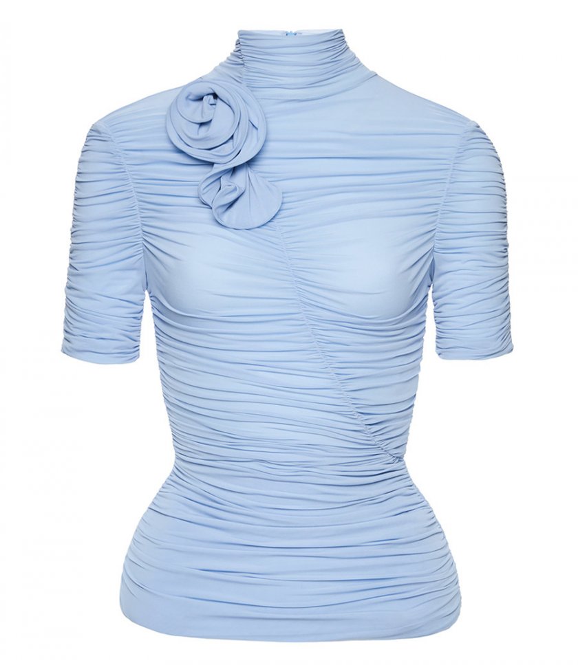 CLOTHES - RUCHED CUPRO BLEND BLOUSE