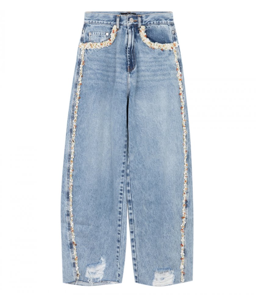 JEANS - CAMILA COELHO BEADED DENIM PANT