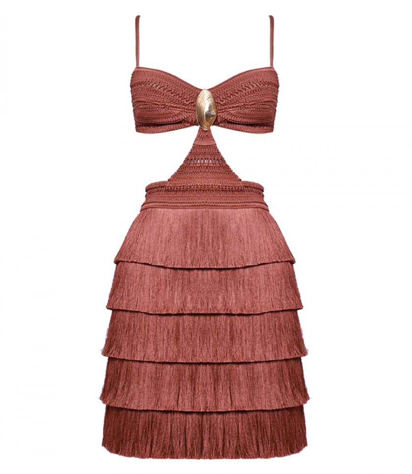 CLOTHES - AMETHYST FRINGE MINI DRESS