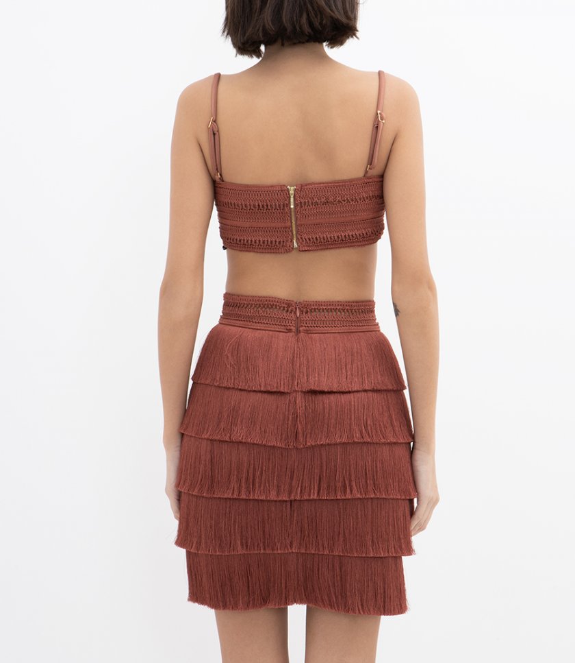 AMETHYST FRINGE MINI DRESS