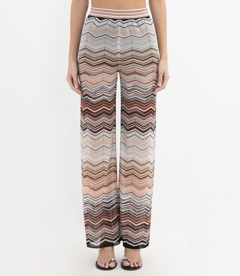 SEQUINS CHEVRON TROUSERS