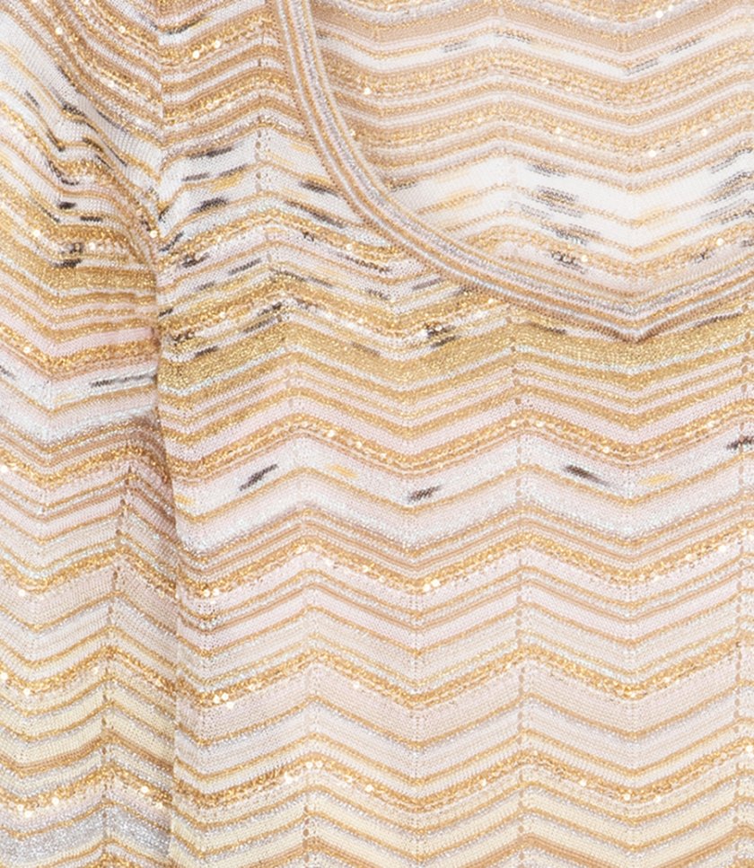 SEQUINS CHEVRON SHORT DRESS