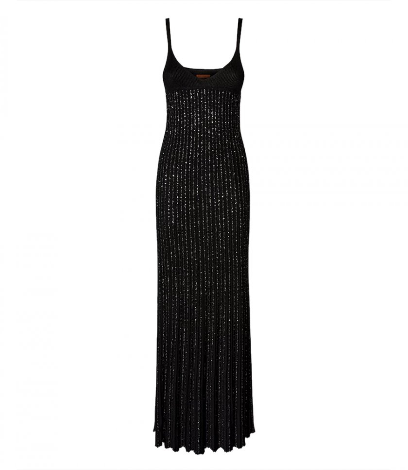 CLOTHES - SLEEVELESS SEQUINS LONG DRESS