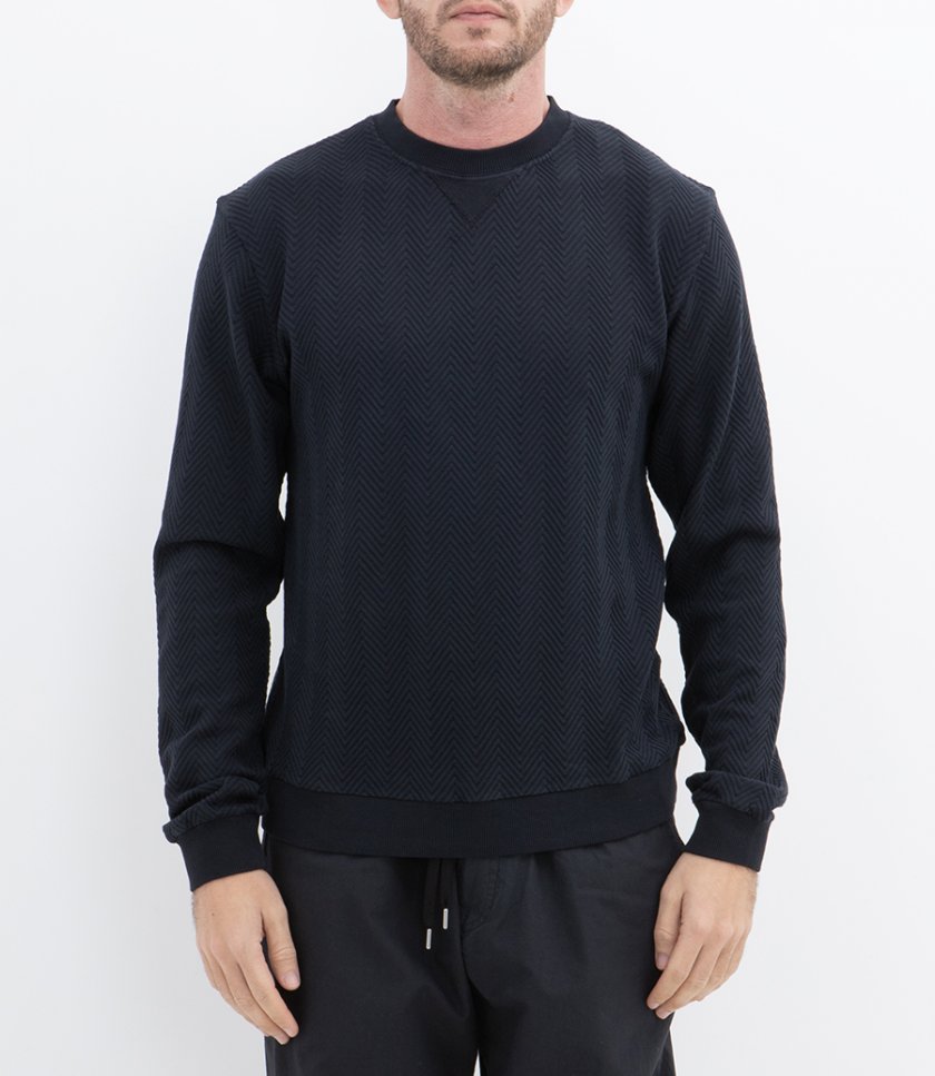 TONE TO TONE ZIGZAG SWEATSHIRT
