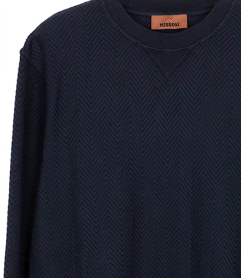 TONE TO TONE ZIGZAG SWEATSHIRT