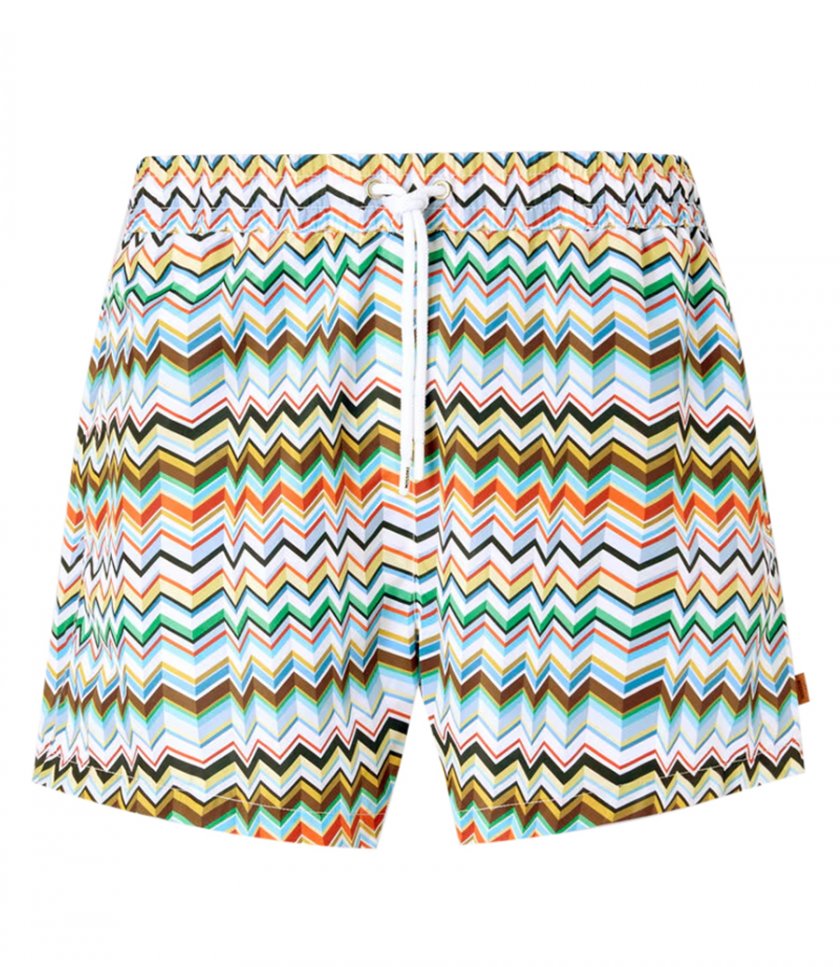 CLOTHES - IRREGULAR ZIGZAG PRINT SWIMSHORT