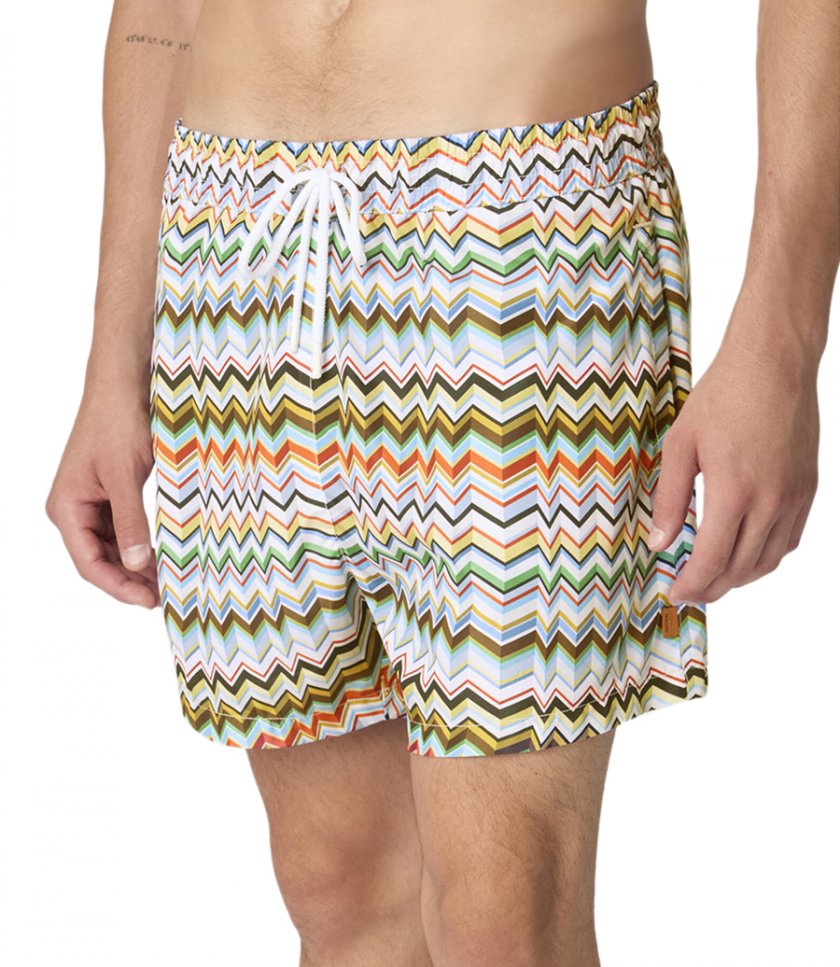 IRREGULAR ZIGZAG PRINT SWIMSHORT