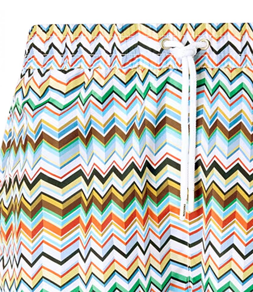 IRREGULAR ZIGZAG PRINT SWIMSHORT