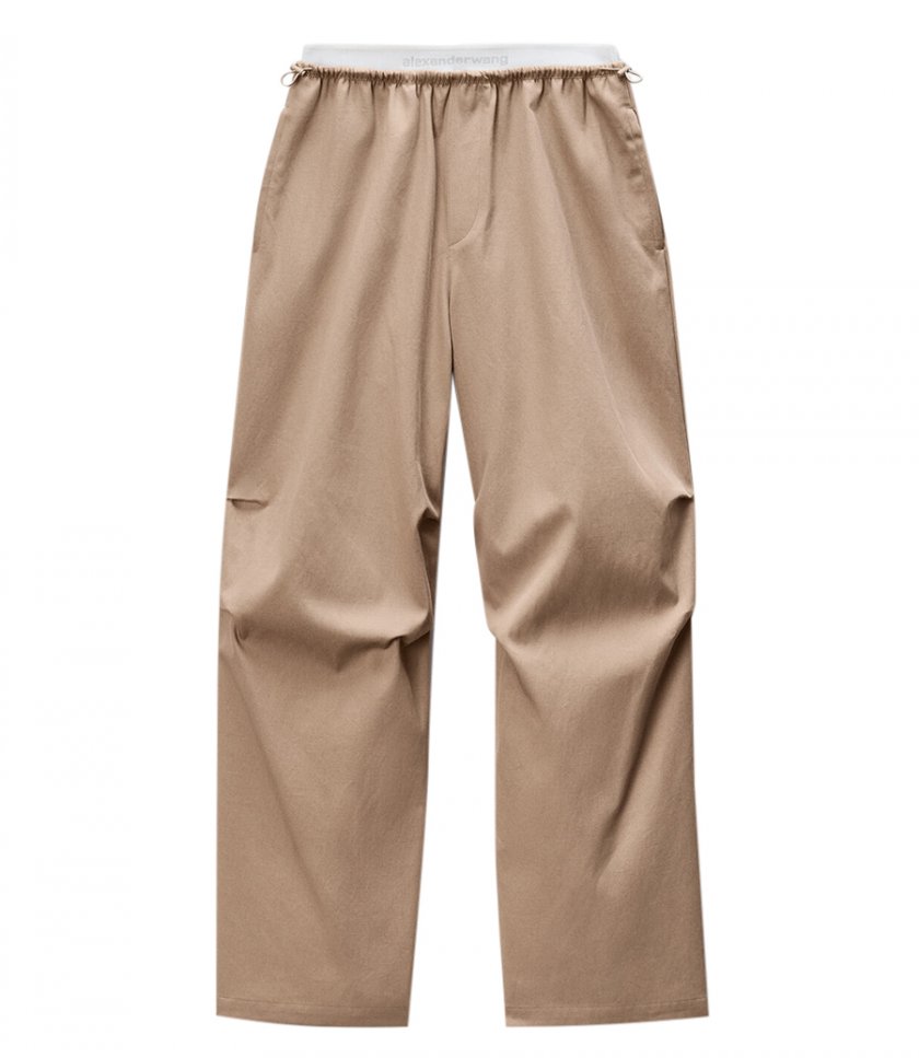 ALEXANDER WANG - MID-RISE LOGO ELASTIC PANT