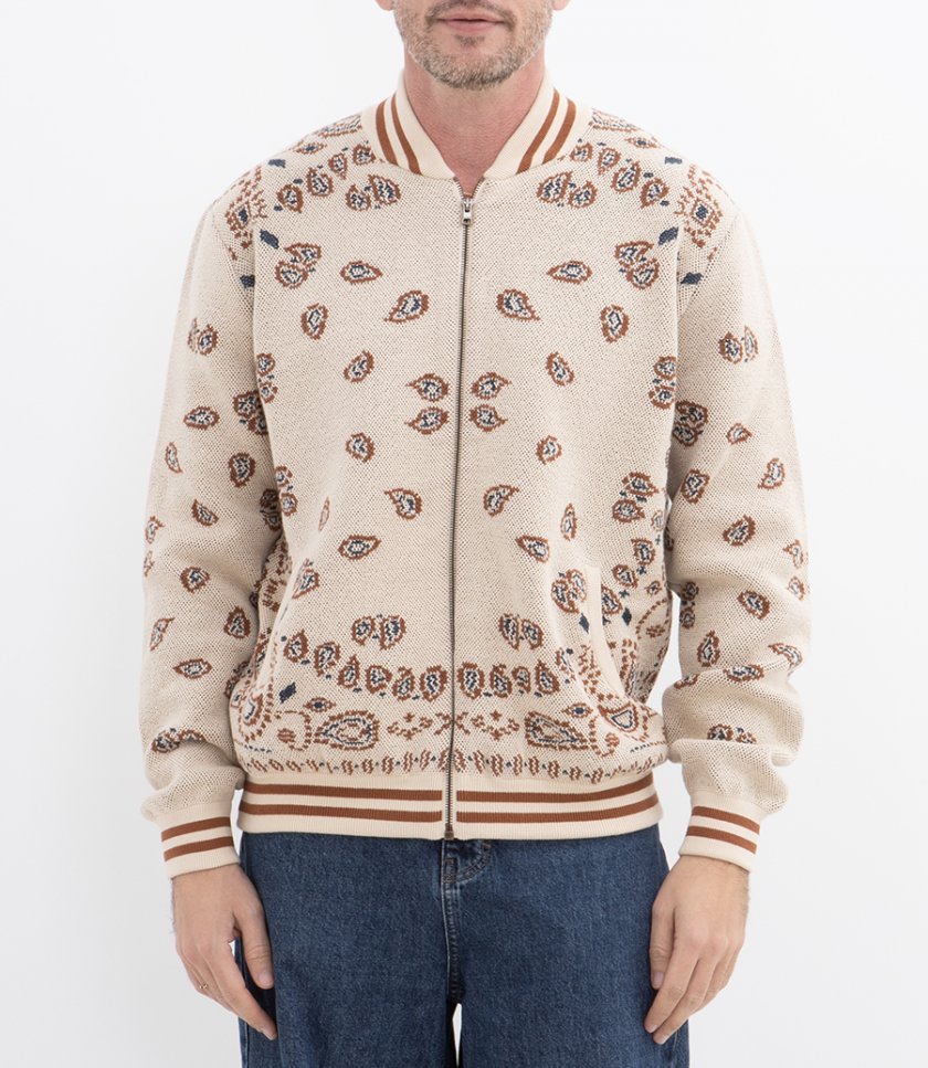 BANDANA PIQUET BOMBER JACKET