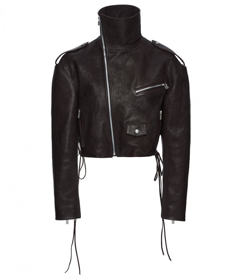 JACKETS - CROPPED LEATHER JACKET