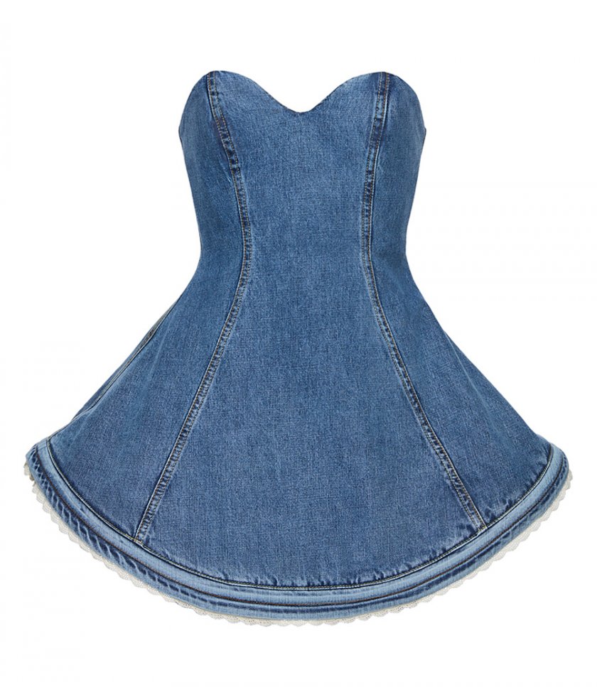 CLOTHES - STRAPLESS DENIM DRESS