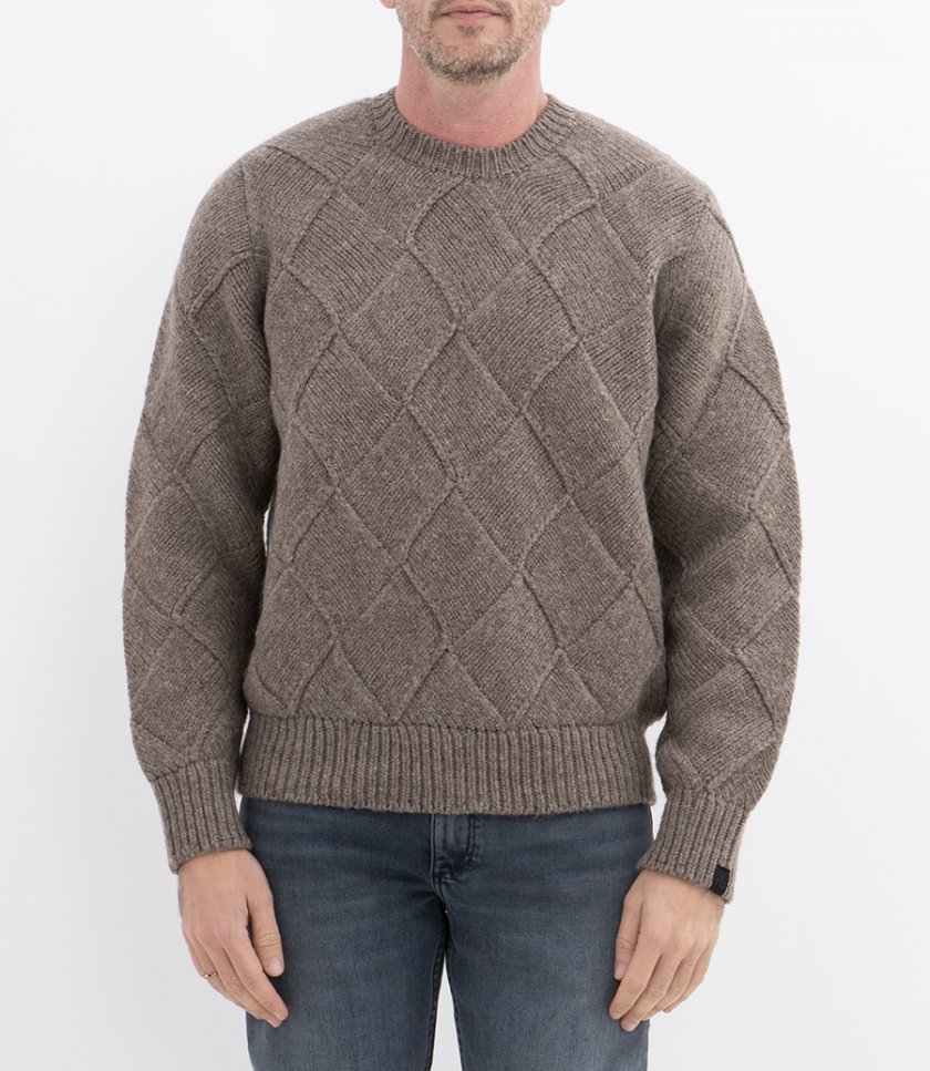 HAND KNIT ENTRELAC SWEATER