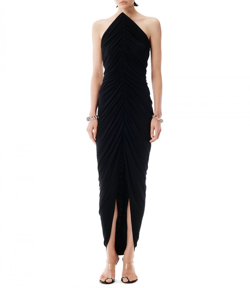 STRUCTURED BODICE MIDI DRESS