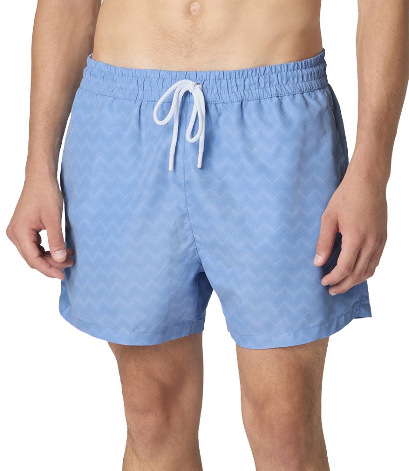 ZIGZAG PRINT SWIMSHORTS