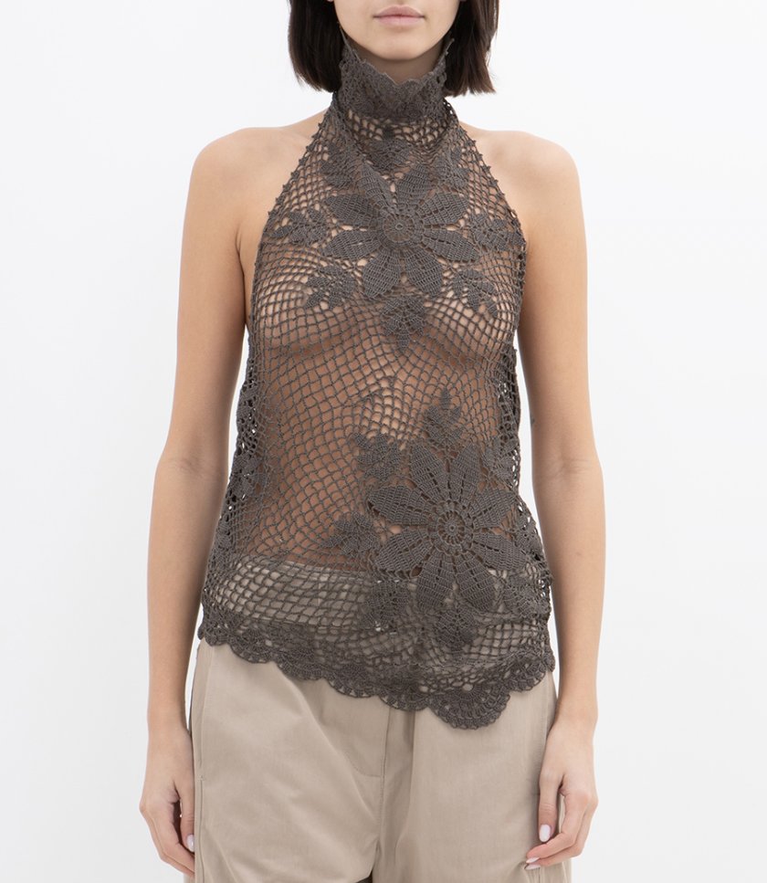 CROCHET HALTER TOP