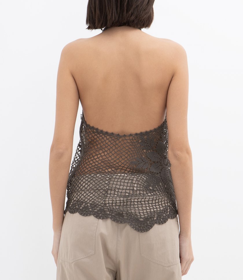 CROCHET HALTER TOP