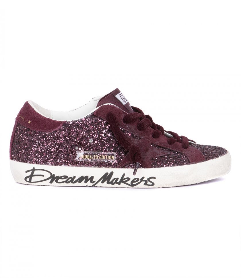 SHOES - BURGUNDY SUEDE STAR SUPER-STAR