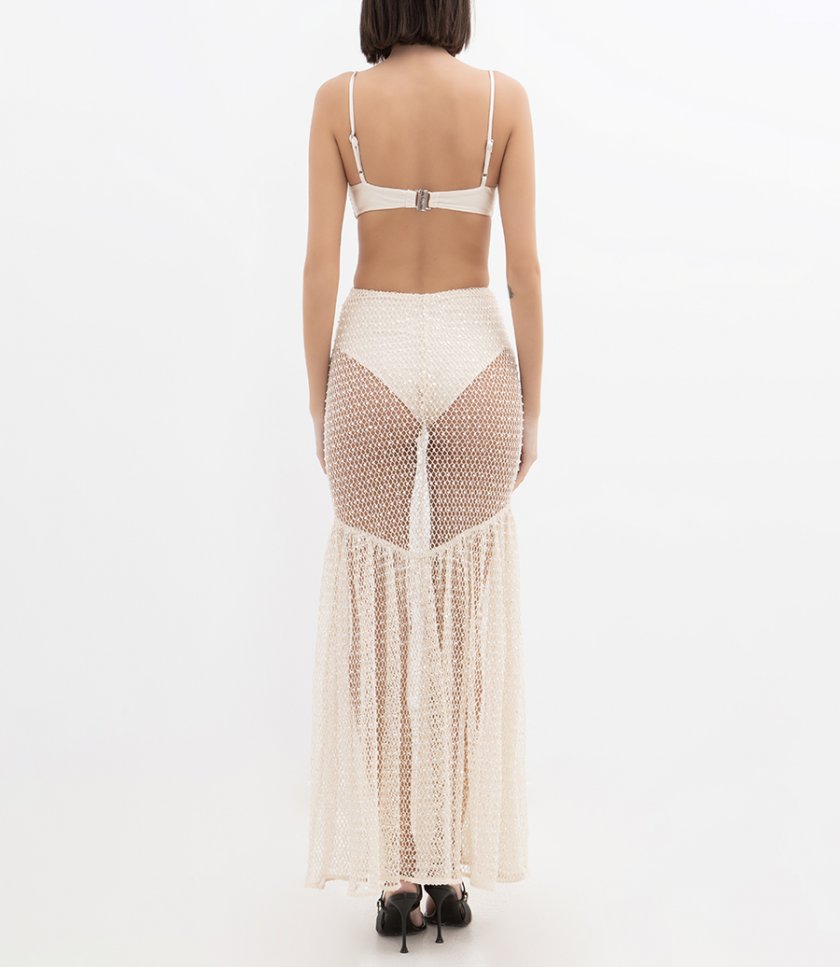 CROCHET BLOOM CUT OUT BEACH DRESS