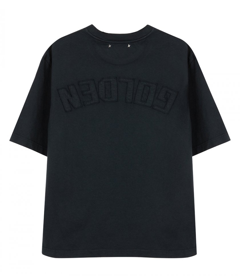 GOLDEN GOOSE  - RELAXED FIT T-SHIRT REVERSE LOGO PATCH