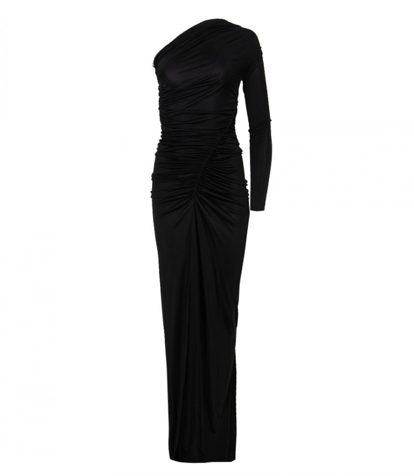 CLOTHES - ONE SLEEVE RUCHED GOWN DRESS