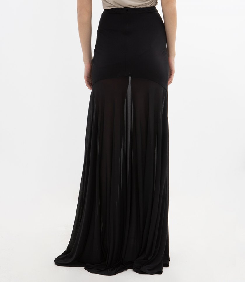 LONG GODET SKIRT