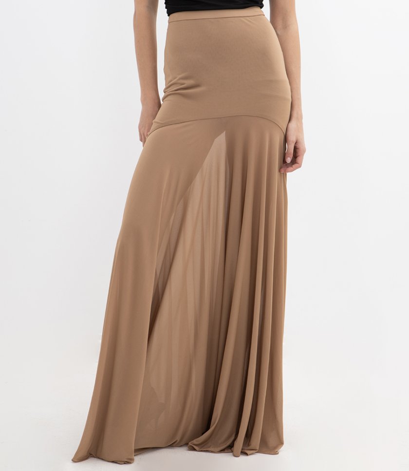 LONG GODET SKIRT