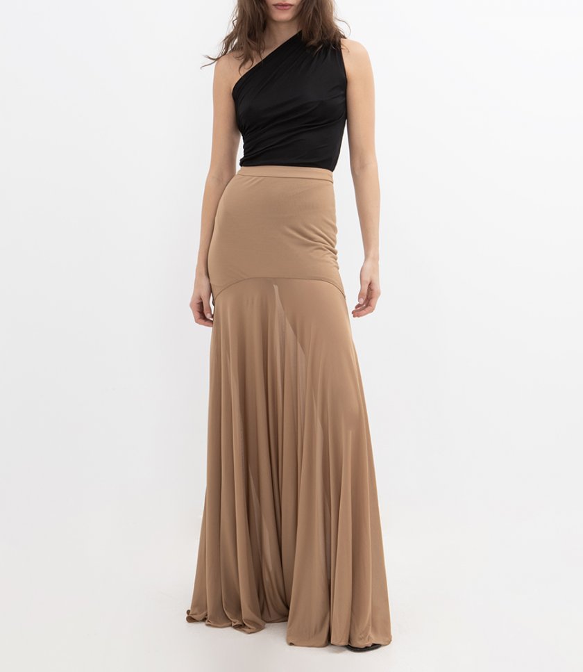 LONG GODET SKIRT