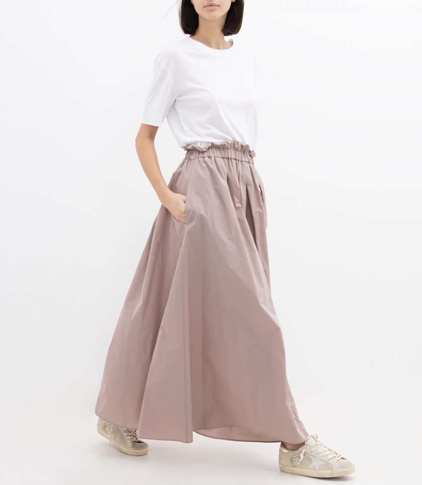 NEW TECHNO TAFFETA SKIRT
