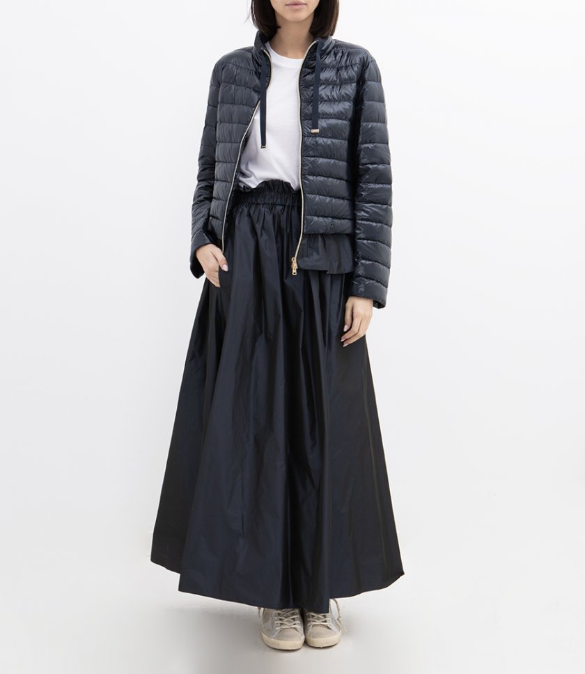 NEW TECHNO TAFFETA SKIRT