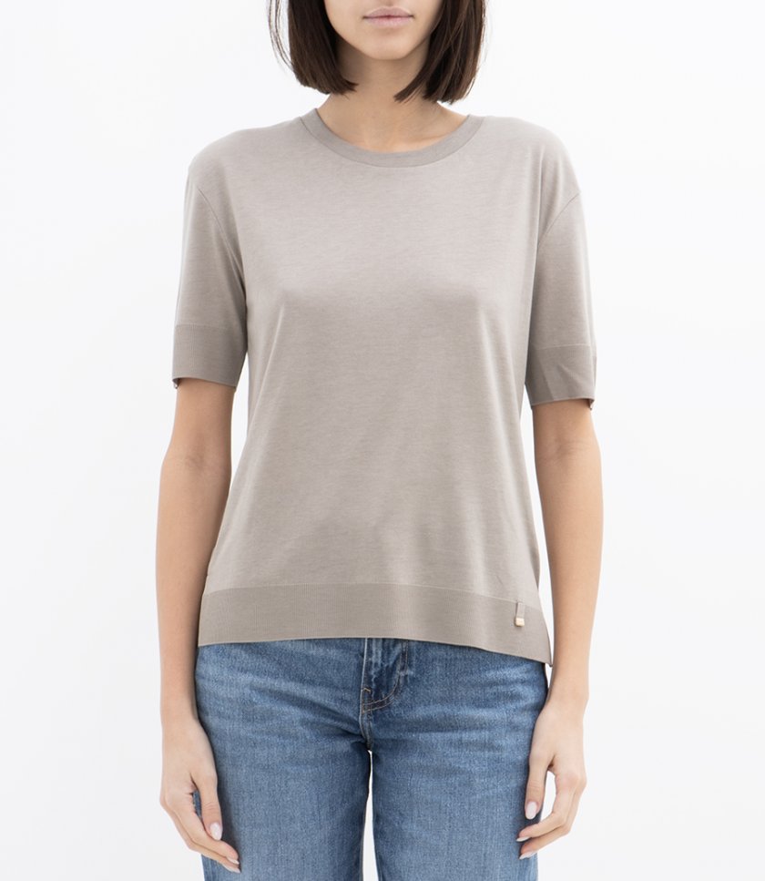 T-SHIRT IN GLAM KNIT EFFECT