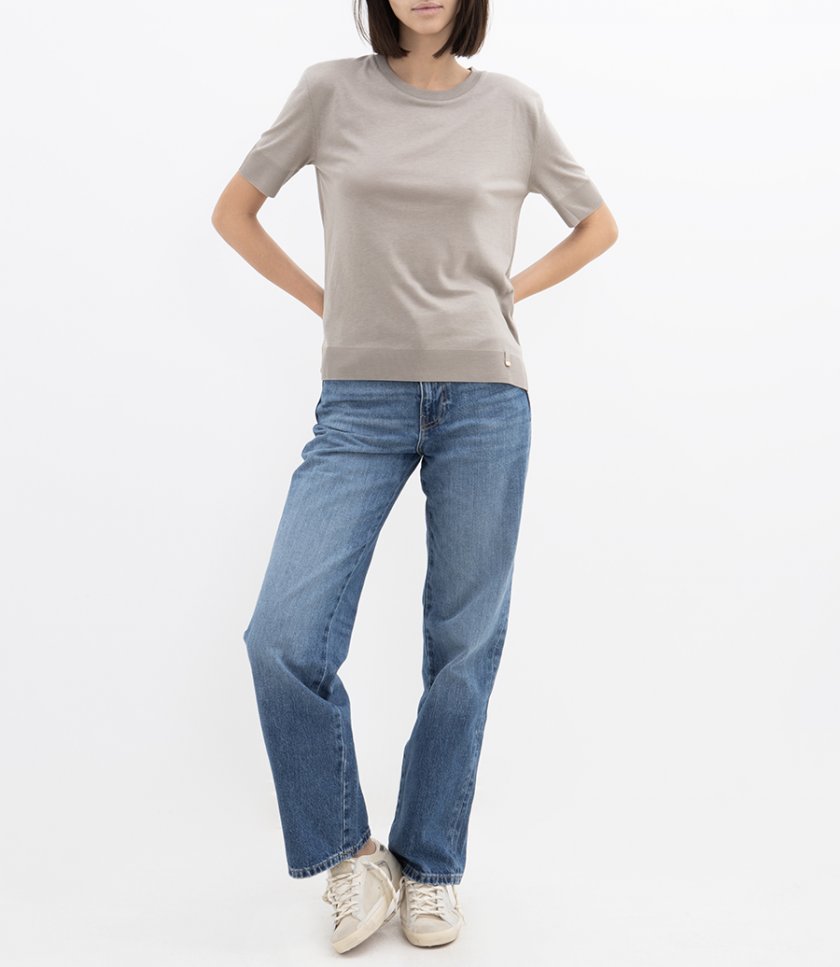 T-SHIRT IN GLAM KNIT EFFECT