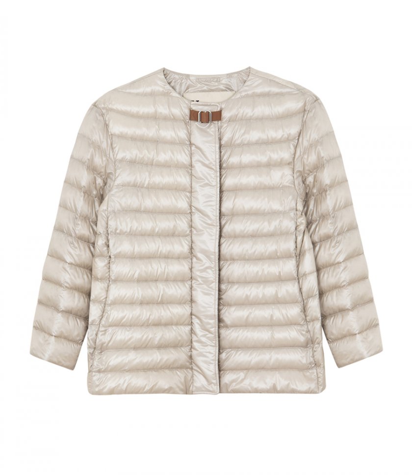 CLOTHES - DOWN JACKET WITH LEATHER DETAIL
