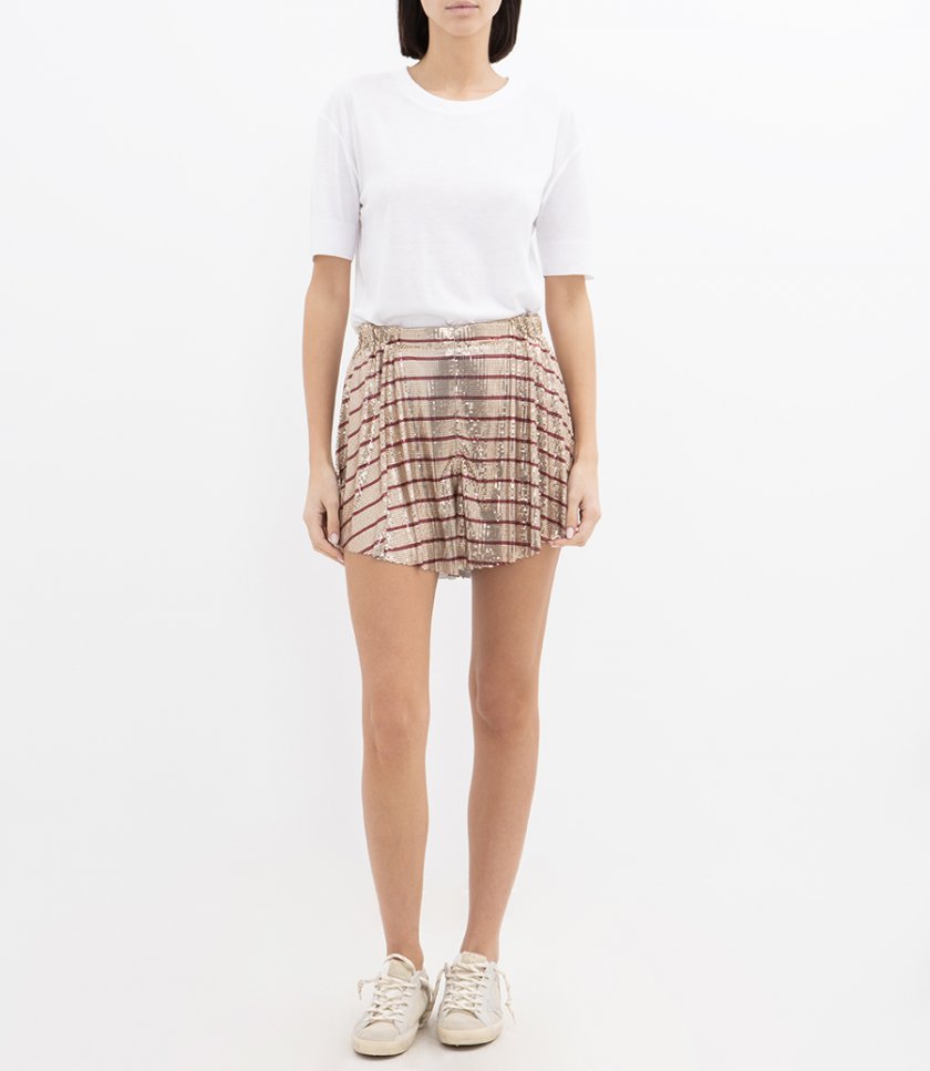 METALLIC SEQUINS SHORTS