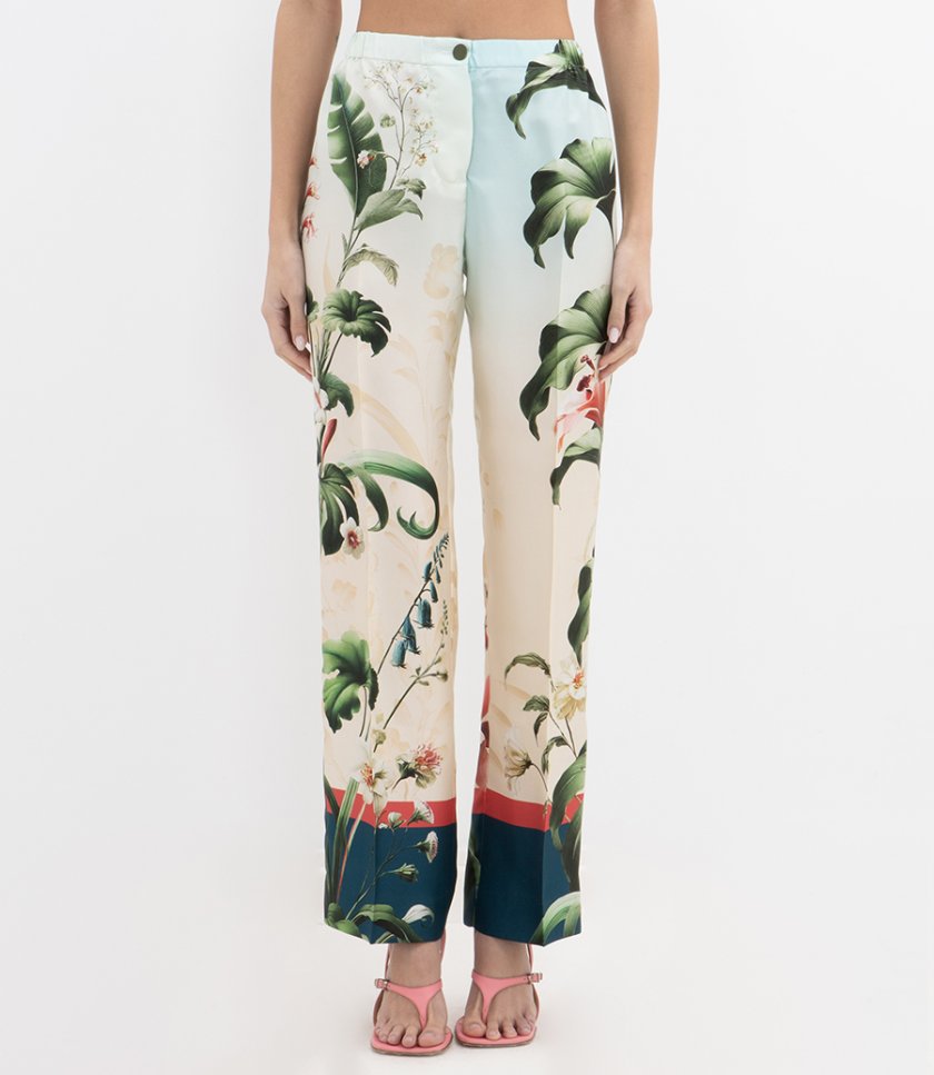 CUFFED HIGH PIPING PANTS