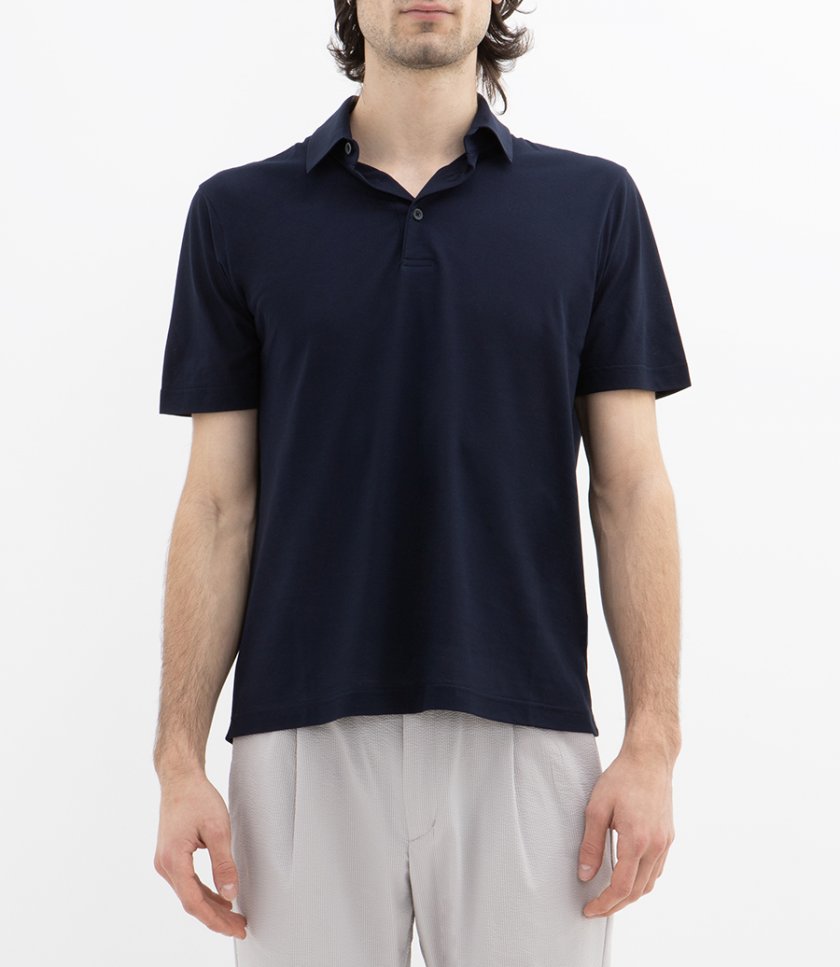 JERSEY CREPE POLO SHIRT