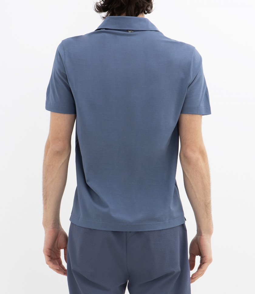 JERSEY CREPE POLO SHIRT