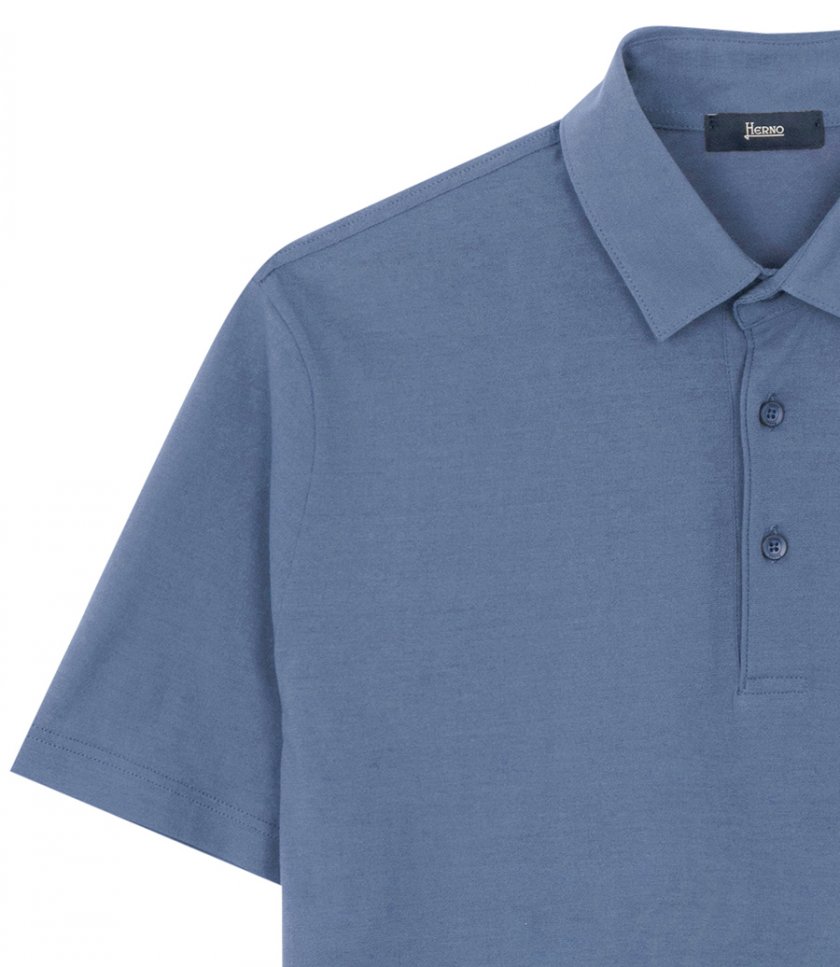 JERSEY CREPE POLO SHIRT