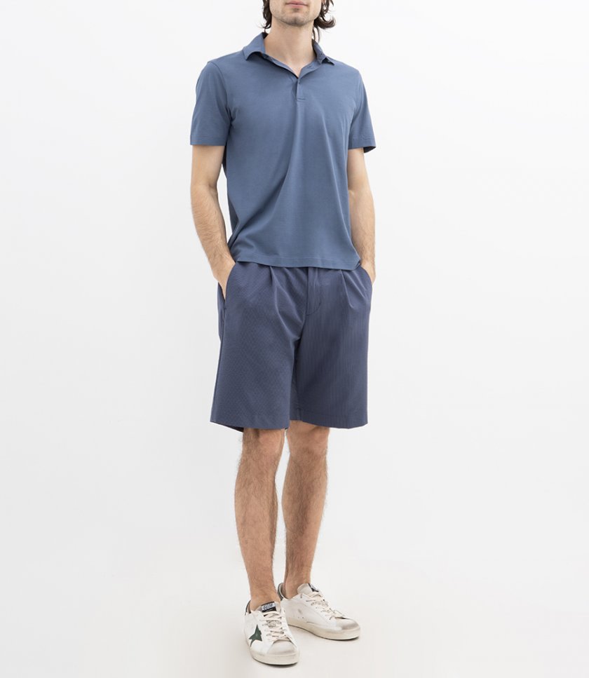 JERSEY CREPE POLO SHIRT