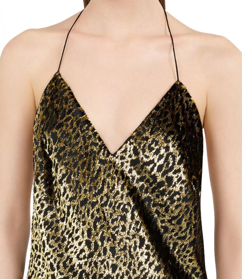 MACRO LEOPARD PRINT DRESS