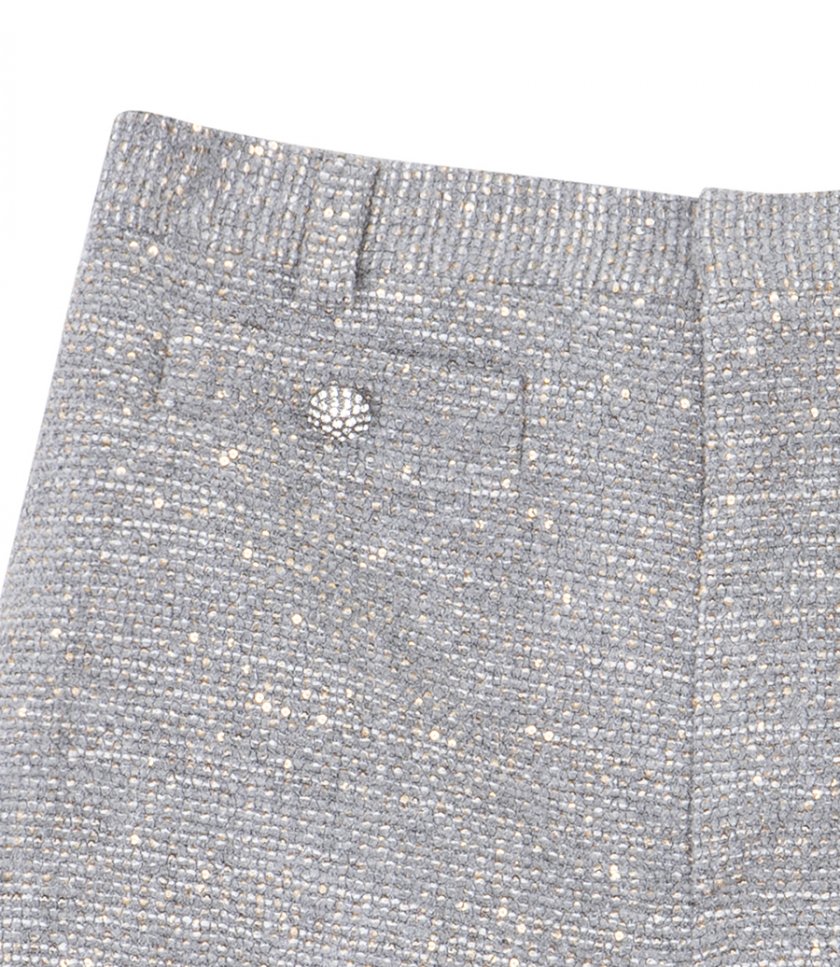 SEQUIN TWEED SHORTS