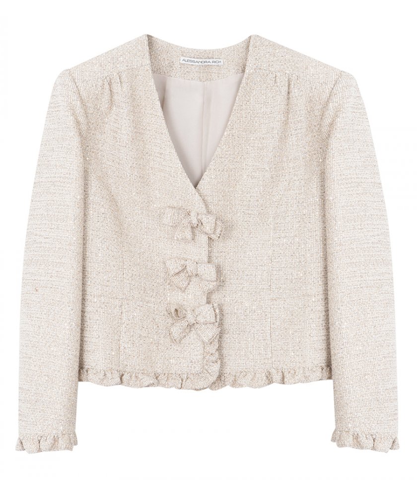 SEQUIN TWEED JACKET