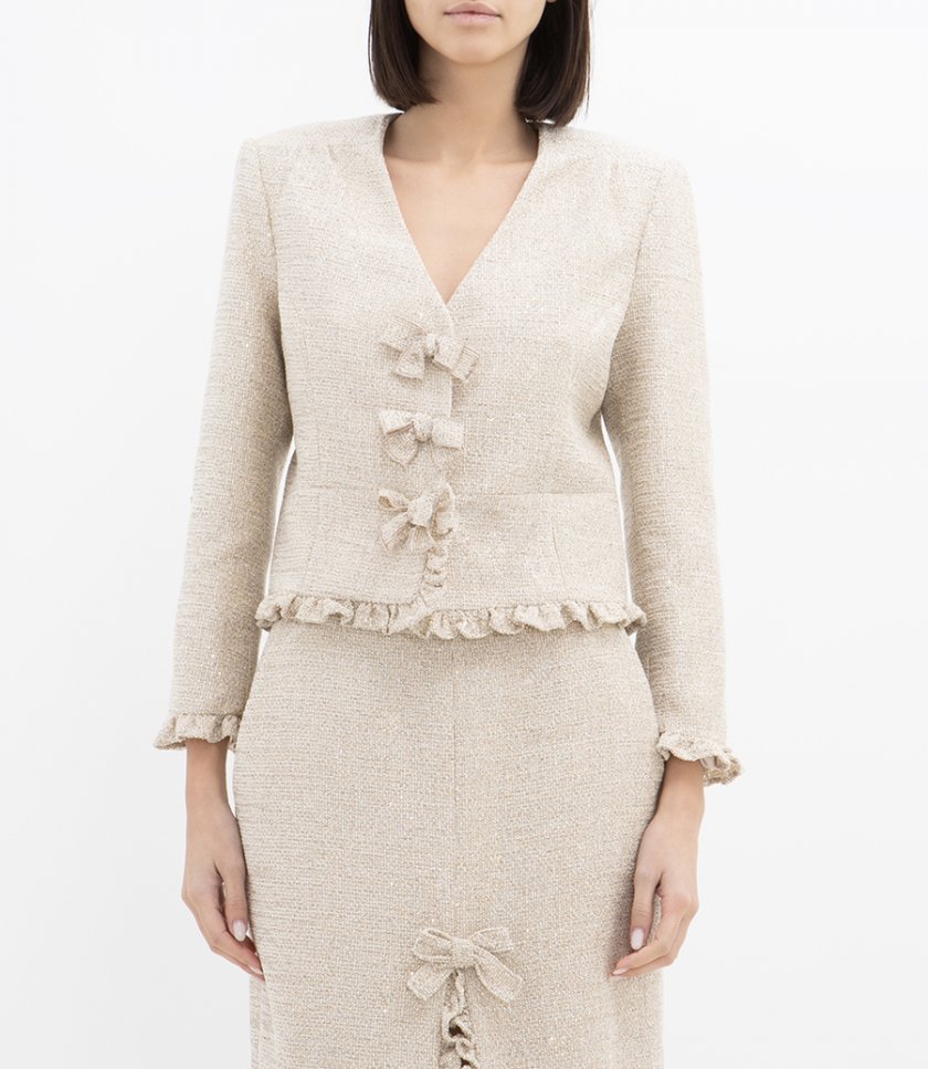 SEQUIN TWEED JACKET