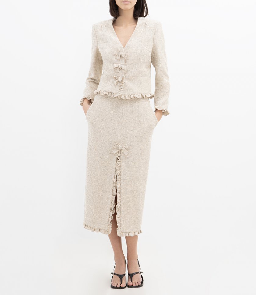 SEQUIN TWEED JACKET
