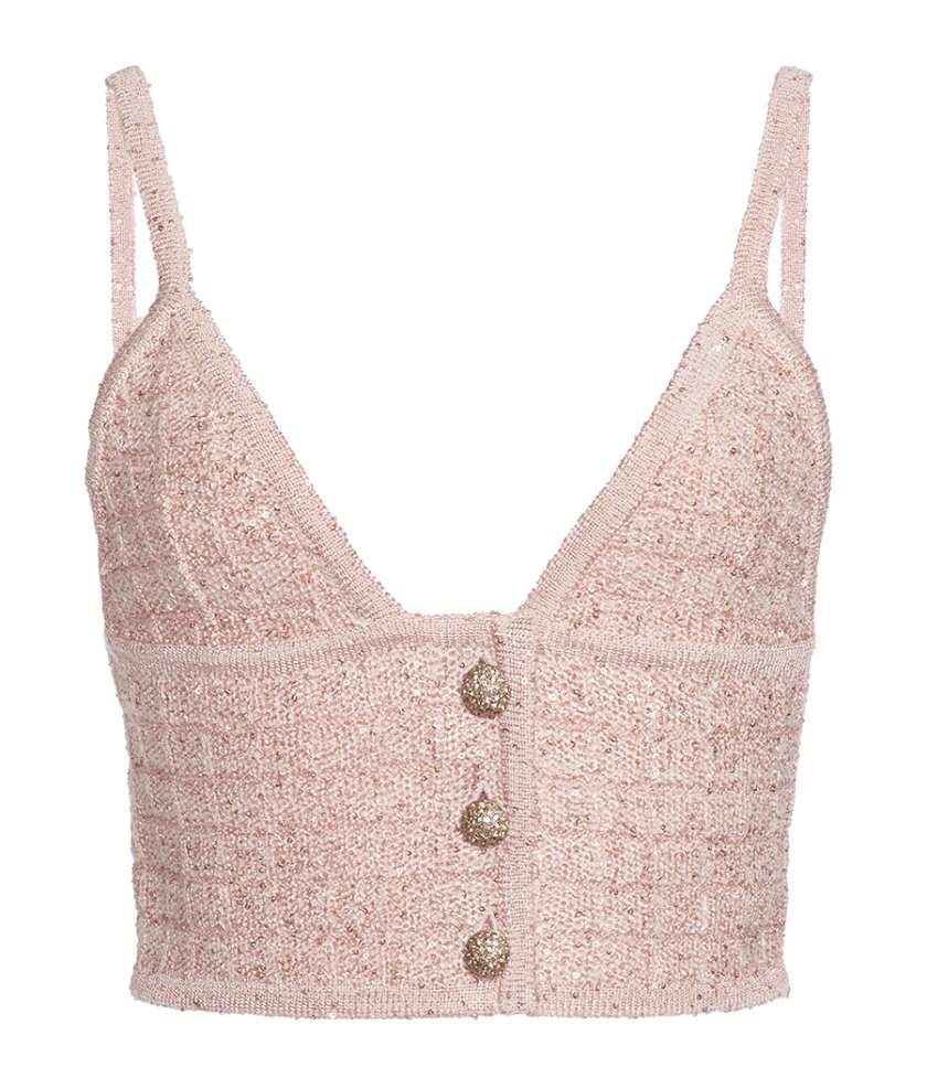 ALESSANDRA RICH - SEQUIN CROP TOP