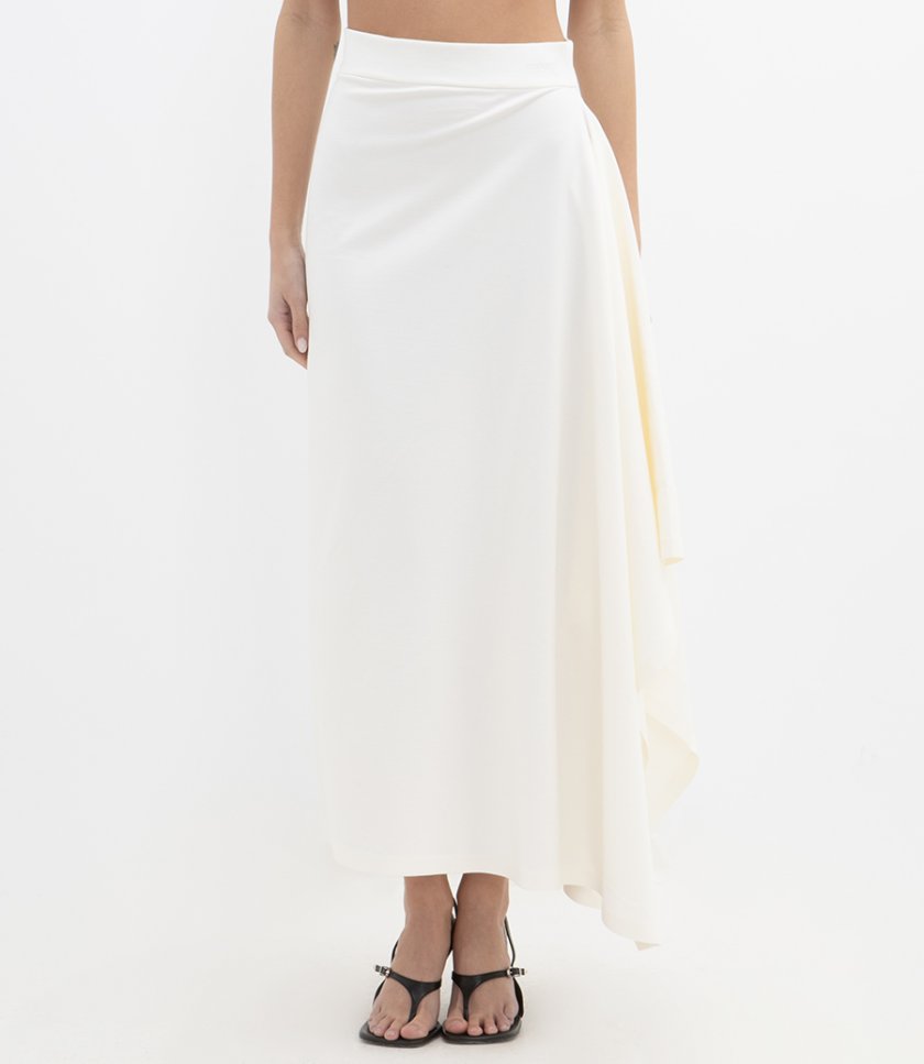 ZERO WASTE DRAPED LONG SKIRT