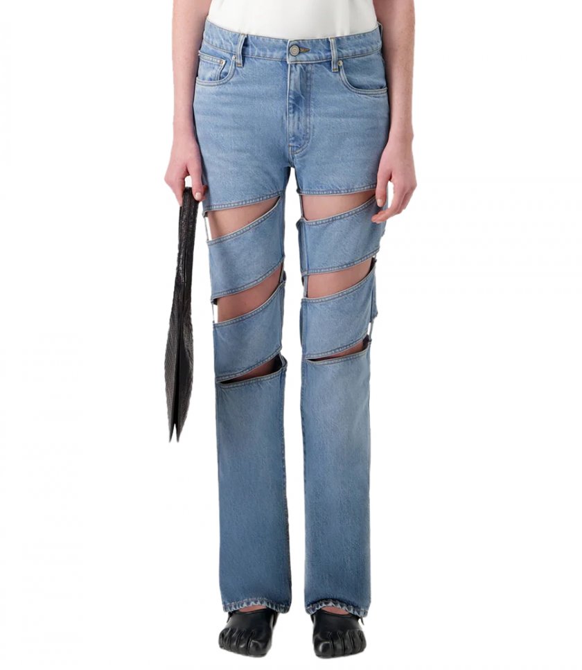 SPIRAL DENIM PANTS