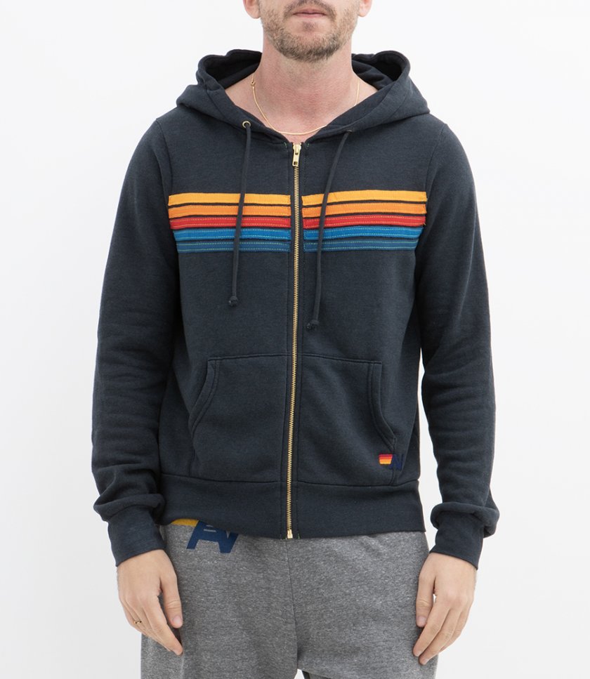 5 STRIPE ZIP HOODIE